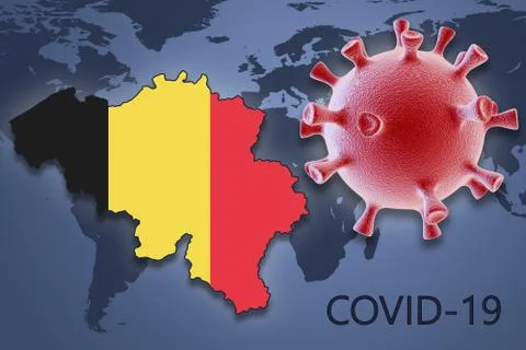 Coronavirus in Belgium Stock Illustration