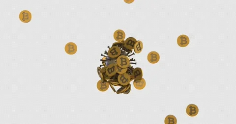 Coronavirus / Bitcoin Animation. 3d Simulation and Render. Stock Footage 153976563