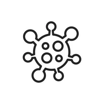 Coronavirus black line icon. Vector illustration Stock Illustration