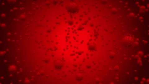 Coronavirus in body animation background Vídeo Stock 144632353