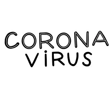 Coronavirus calligraphy lettering vector eps illustration Stock Illustration