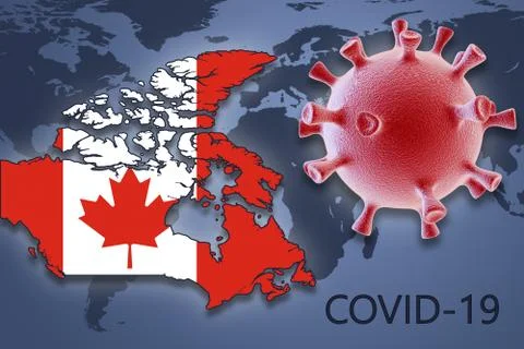 Coronavirus in Canada Stock Illustration