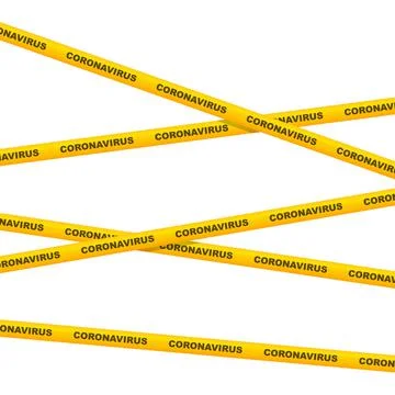 Coronavirus caution tape vector illustration Stock Illustration