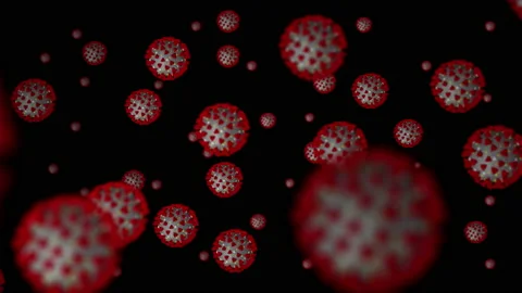 Coronavirus Cell Cluster Pull Back Animated Graphic 스톡 동영상 135031203