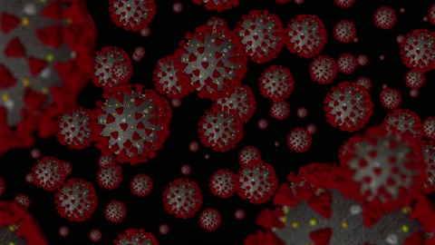 Coronavirus Cell Cluster Slow Track Animated Graphic Vídeo Stock 135031277