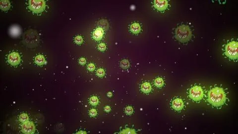 Coronavirus Cell Ilustração Stock