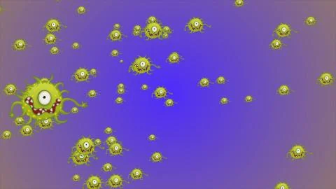 Coronavirus Cell Ilustração Stock