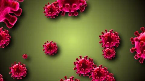 Coronavirus Cell Ilustração Stock
