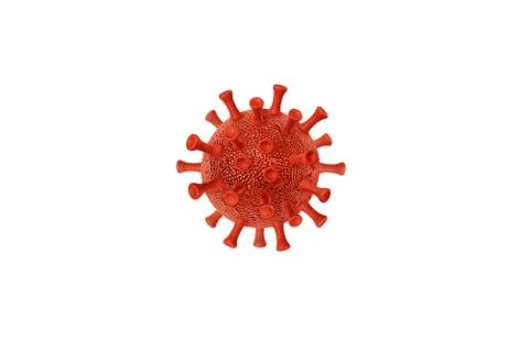 Coronavirus cell model isolated on white Stock Illustration