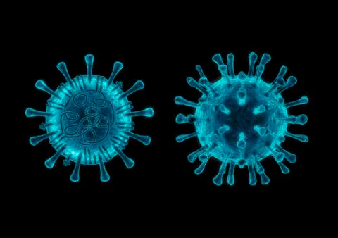 Coronavirus cell structure concept Illustrazione stock