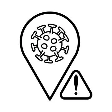 Coronavirus cell warning or dangerous. Covid-19, 2019-nCoV in China, Wuhan. I Stock Illustration