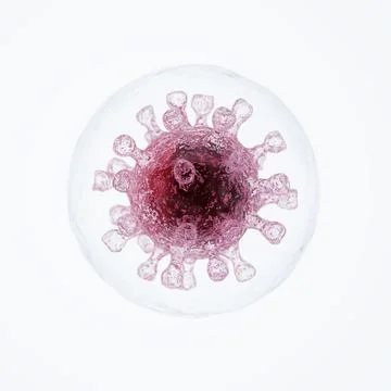 Coronavirus cells 3D render Stock Illustration