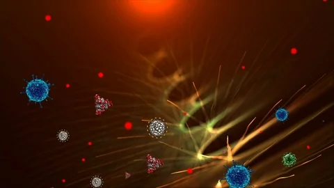 Coronavirus Cells Animation Stock Footage 126804865