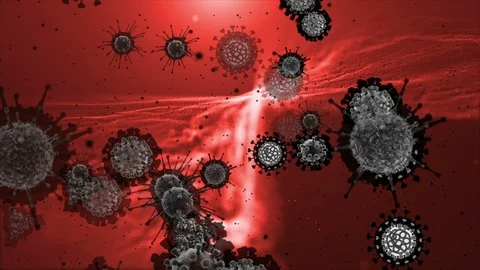 Coronavirus Cells Animation Video stock 126804946
