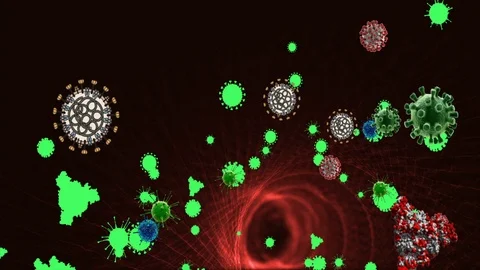 Coronavirus Cells Animation 動画素材 126805068