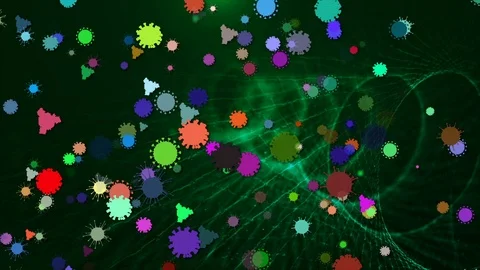 Coronavirus Cells Animation Video stock 126805196