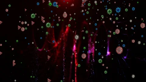 Coronavirus Cells Animation Video stock 126805724