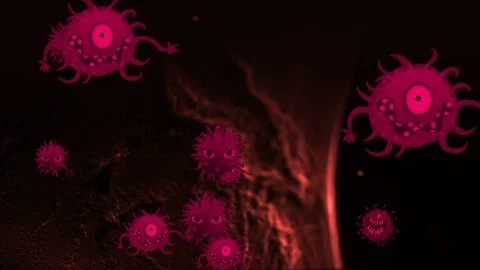 Coronavirus Cells Animation Stock Footage 126806393