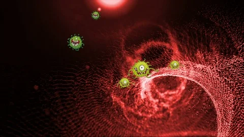 Coronavirus Cells Animation Video stock 126806451