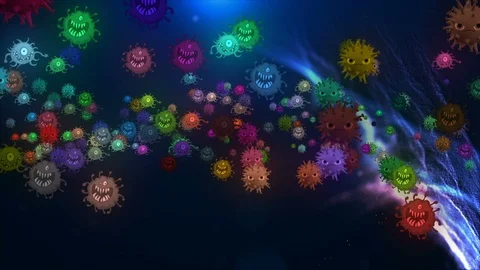 Coronavirus Cells Animation Stock Footage 126806599