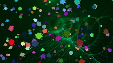 Coronavirus Cells Animation Stock Footage 126806733