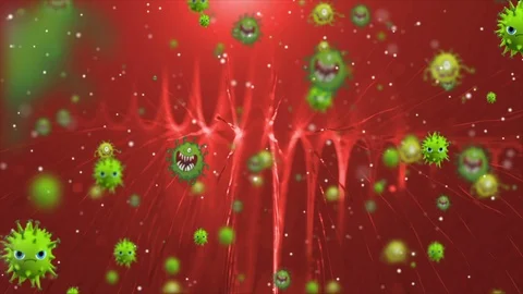 Coronavirus Cells Animation Stock Footage 126807163
