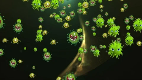 Coronavirus Cells Animation Video stock 126807164