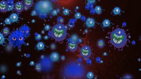 Coronavirus Cells Animation Stock Footage 126807275