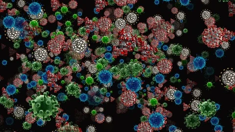 Coronavirus Cells Animation Video stock 126807324