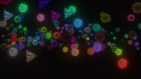 Coronavirus Cells Animation Stock Footage 126808180