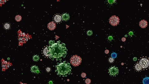 Coronavirus Cells Animation Video stock 126808447