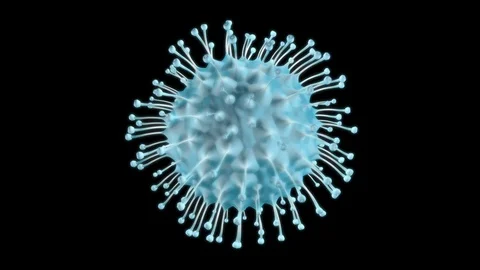 Coronavirus cells. Animation virus on alpha channel that cause respiratory Stock Footage 124656092