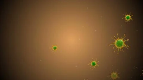Coronavirus Cells Bacteria Backdrop Stock Illustration