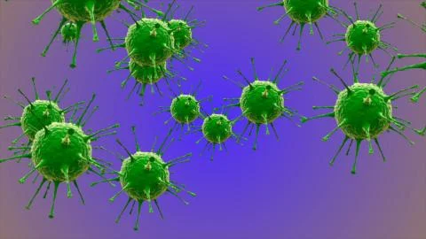 Coronavirus Cells Bacteria Backdrop Stock Illustration