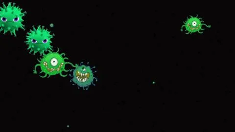 Coronavirus Cells Bacteria Backdrop Stock Illustration