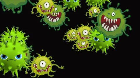 Coronavirus Cells Bacteria Backdrop Stock Illustration