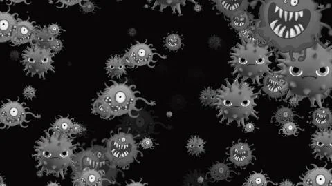 Coronavirus Cells Bacteria Backdrop Stock Illustration