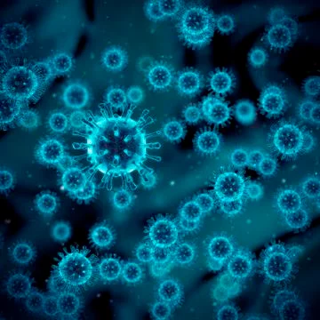 Coronavirus cells concept Illustrazione stock