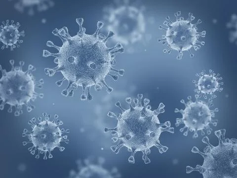 Coronavirus cells Stock Illustration