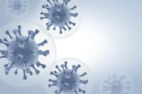 Coronavirus cells Stock Illustration