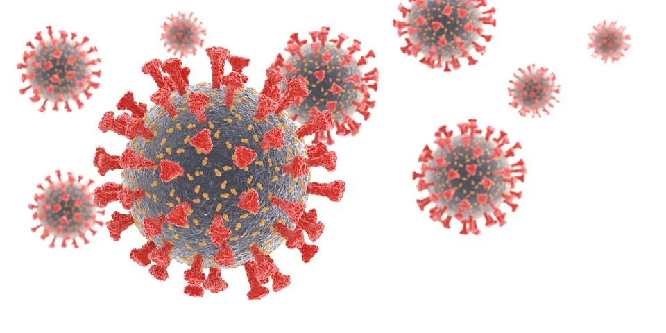 Coronavirus cells Stock Illustration