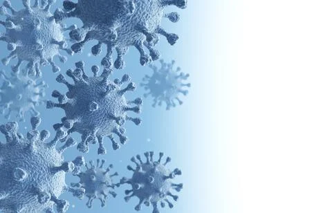 Coronavirus cells Illustrazione stock
