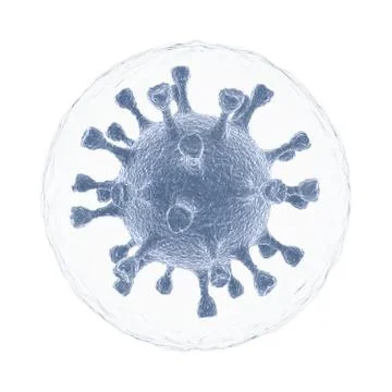 Coronavirus cells in the protein shell Stock Illustration
