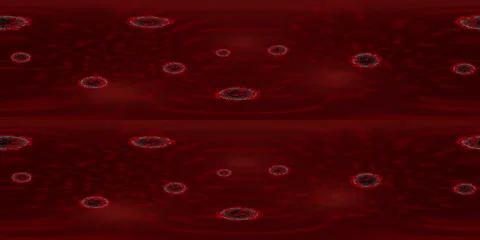 Coronavirus Cells Rotate Around Camera. Animated 360 VR 5K stereo video. Video stock 229688811