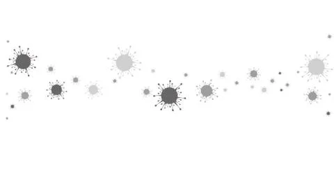 Coronavirus cells on the white background. Vector. Stock Illustration