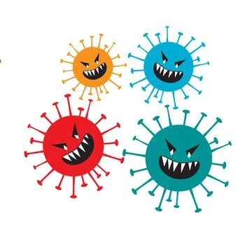 Coronavirus characterized view, vector illustration Stock Illustration