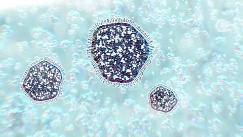 Coronavirus from China. View through a microscope for bacteria, virus, infection Stock Footage 123948445
