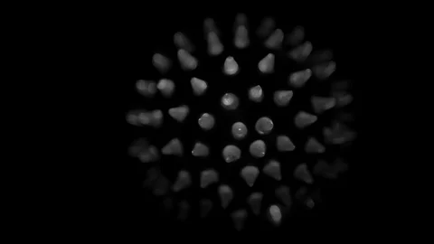 Coronavirus up close, model in motion Stock Footage 126916804