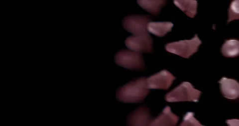 Coronavirus up close, model in motion, ntsc Stock Footage 126914251