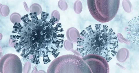 Coronavirus Close-up of virus or bacteria cells Stock Footage 123917029
